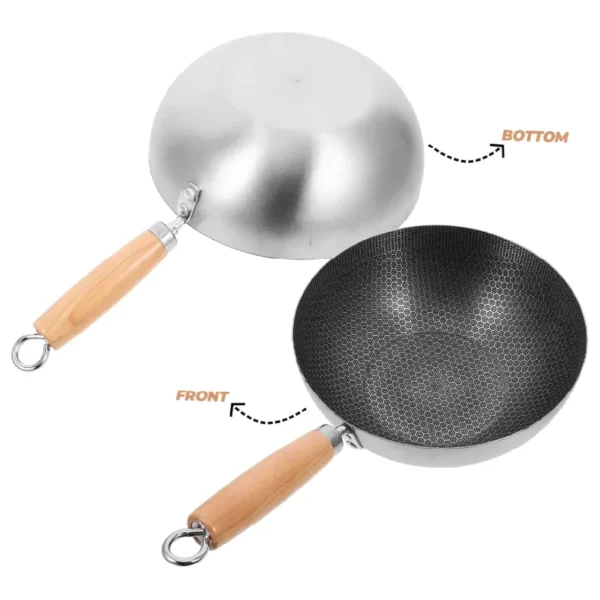 22cm premium honeycomb nonstick frying pan stainless steel