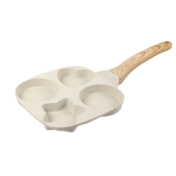 Cast aluminum non-stick 4 cup breakfast cooking pan