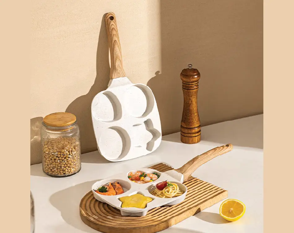 4 cup non stick cookware pan for eggs and pancakes