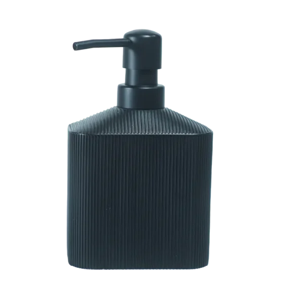 Modern ribbed texture soap dispenser pink and black – Aminsuk