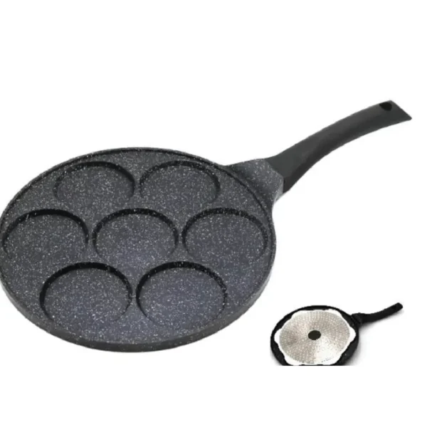 Aminsuk multi-section 7-hole non-stick frying pan for pancakes and eggs