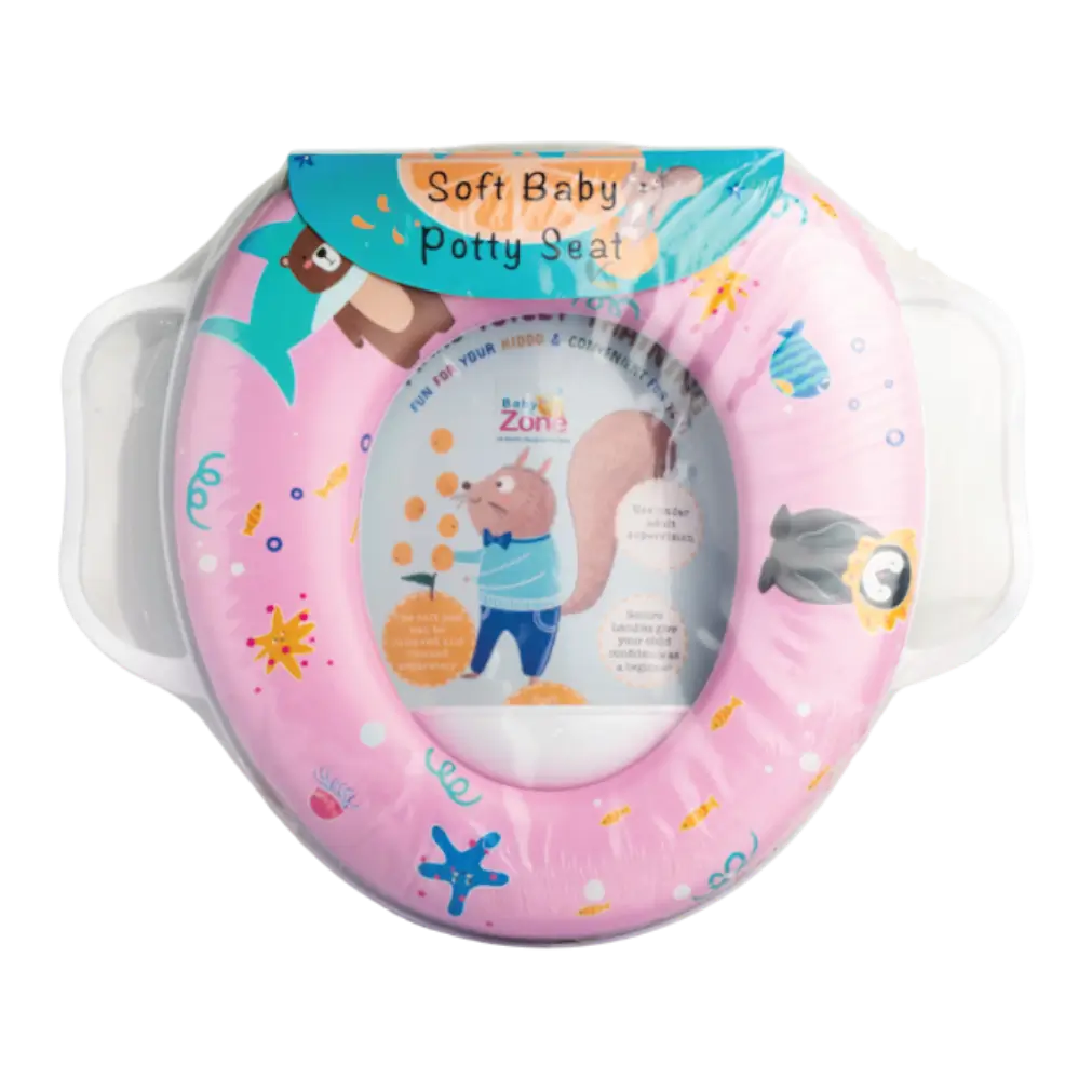Aminsuk SoftCare baby potty seat with soft padding and safety handles