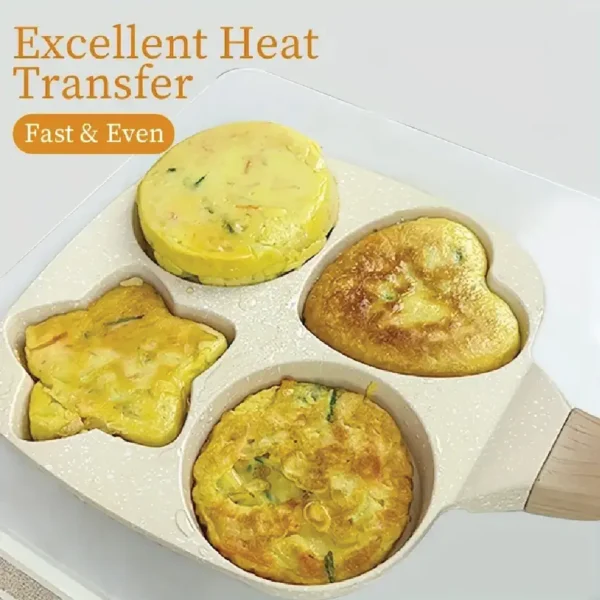 Granite coated 4 cup egg and pancake pan