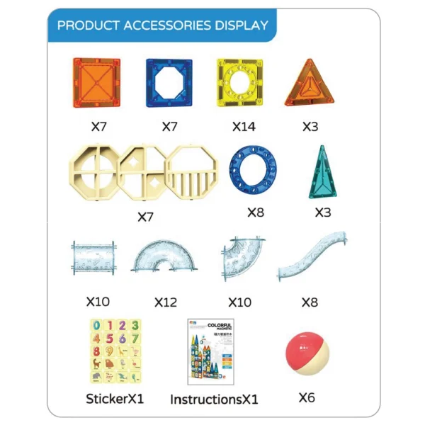 97 pcs magnetic building blocks set for kids