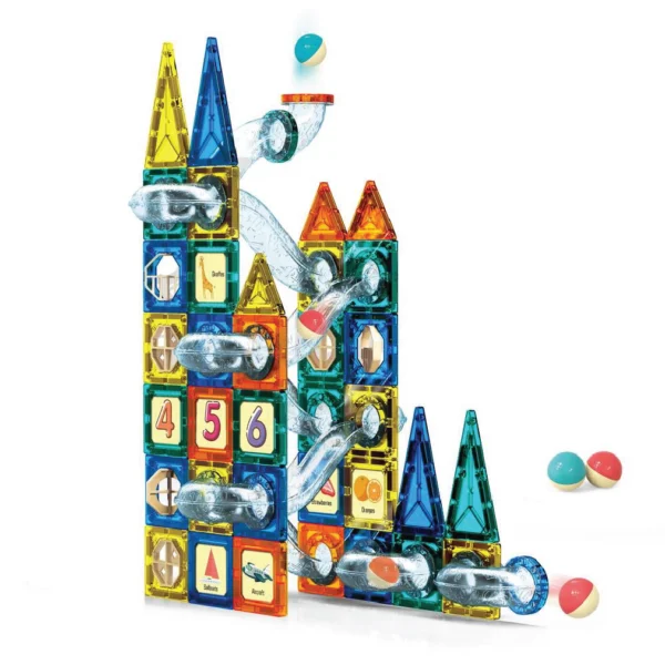 Creative magnetic tiles set for kids