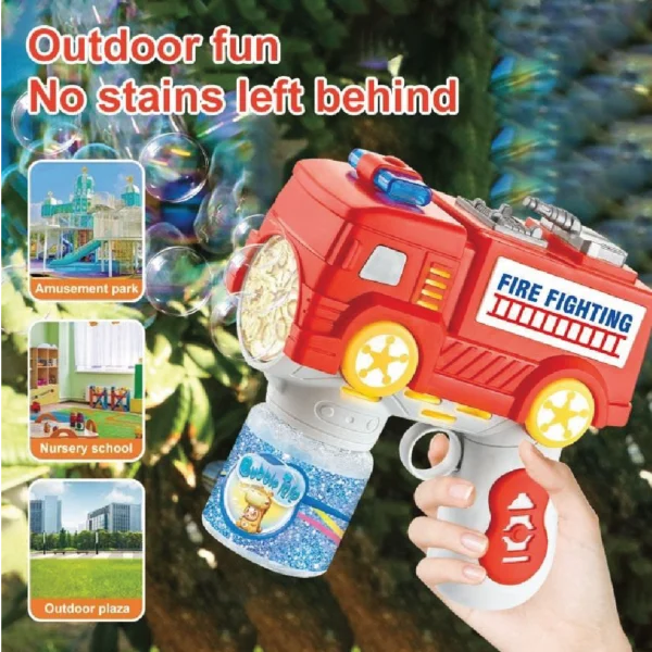fire truck bubble machine for kids outdoor