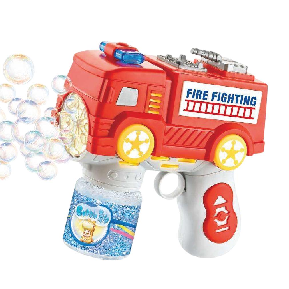 Aminsuk fire truck electric bubble gun for kids outdoor play