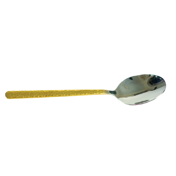 pebble laser engraved handle stainless steel teaspoon set