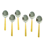 Aminsuk Montavo Pebble laser design stainless steel teaspoon set 6 pcs premium quality