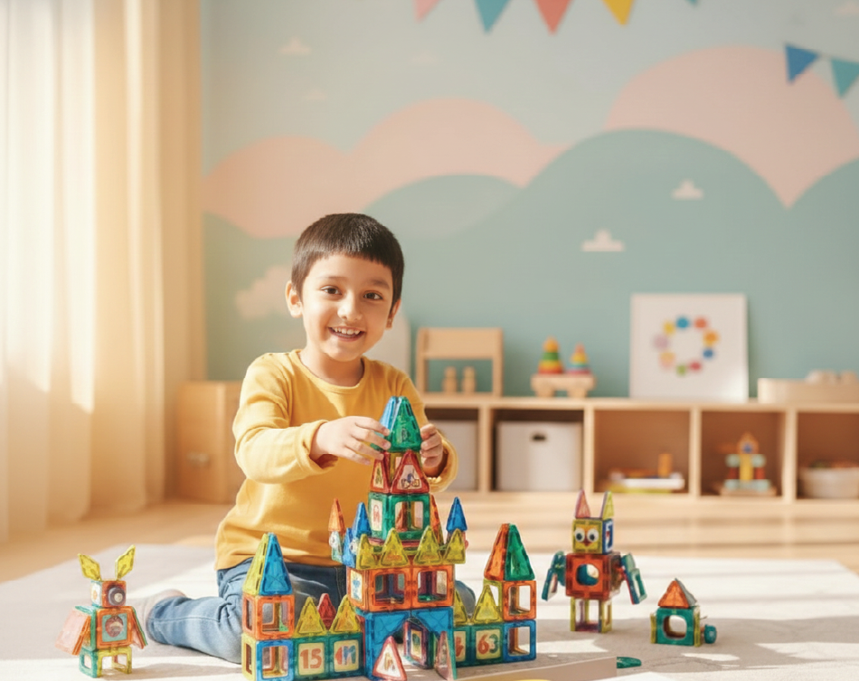 Premium magnetic blocks set for kids