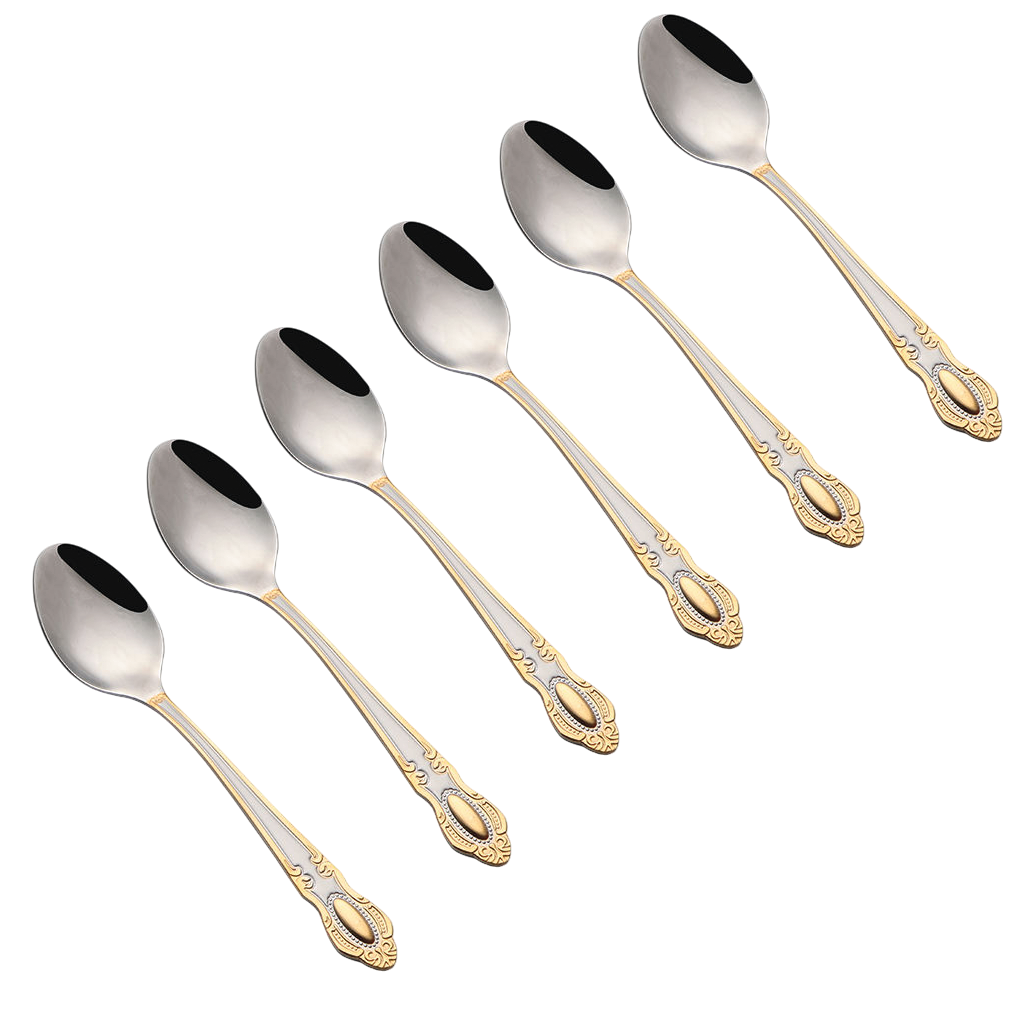 Aminsuk Royal Stainless Steel Tea Spoon Set 6 Pcs premium finish