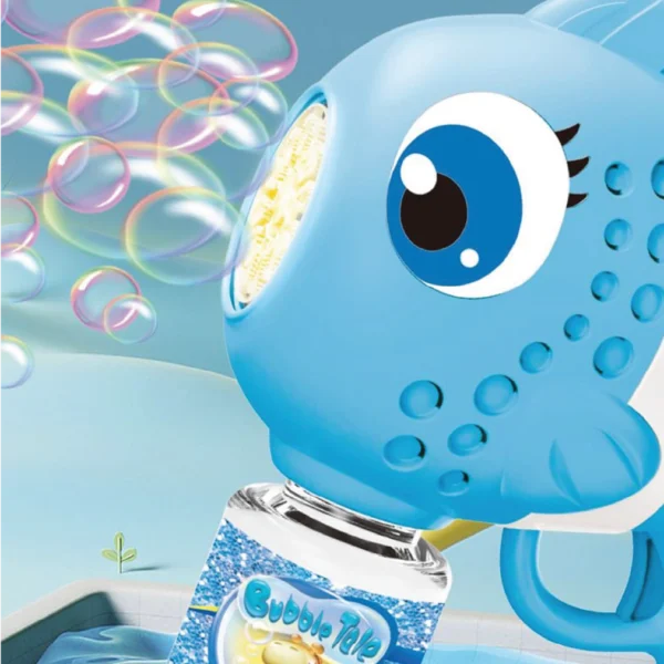 Fish bubble machine with colorful LED lights